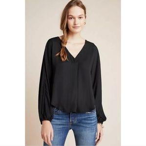 Anthropologie Dolan Contessa Shirt in Black, Size Large
